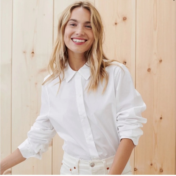 Jenni Kayne Classic Shirt White Button Down in White | SZ S - Picture 3 of 17